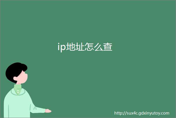 ip地址怎么查